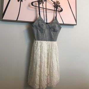 Stagecoach Ready Demin & Lace Dress